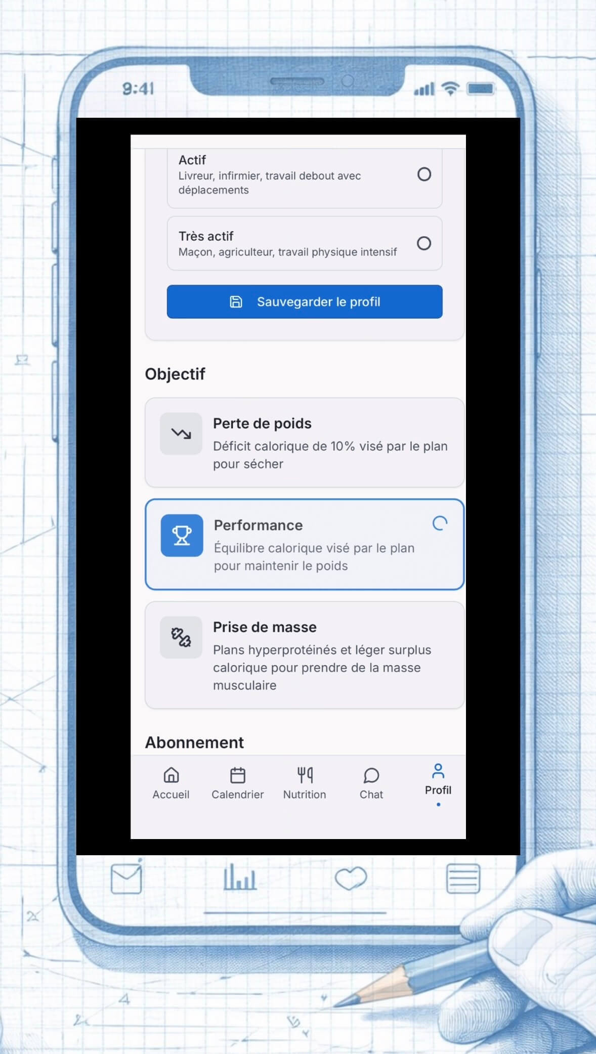 app sport nutrition Ograal